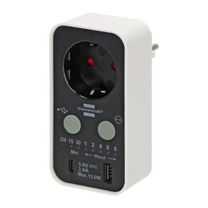 brennenstuhl Timer-Steckdose schwarz