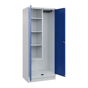 CP Putzmittelschrank Classic PLUS 080120-02 S10003 enzianblau, lichtgrau 4 Fachböden 80,0 x 50,0 x 195,0 cm, aufgebaut, 1 St.