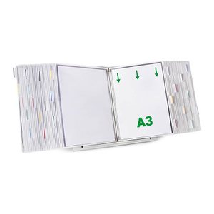 tarifold Sichttafelsystem 433502 DIN A3 weiß mit 50 St. Sichttafeln, 1 St.