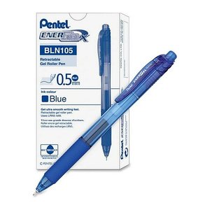 Pentel EnerGelX BLN105 Gelschreiber blau/transparent 0,25 mm, Schreibfarbe: blau, 1 St.