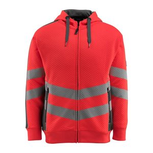 MASCOT® unisex Warnschutz-Langarmshirt Corby rot, anthrazit Größe S, 1 St.