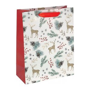SIGEL Geschenktüten Christmas motifs watercolor Large rot/weiß 26,0 x 33,0 cm, 5 St.