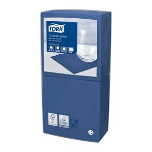 TORK Servietten Cocktail Advanced dunkelblau 2-lagig 23,8 x 23,8 cm, 200 St.