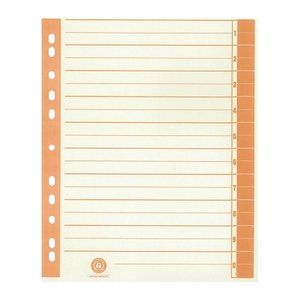 Wekre Trennblätter DIN A4 1-0 weiß/orange, 230 g/m², 100 Blatt