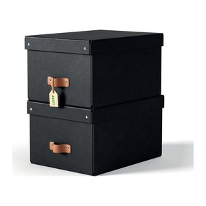 LEITZ Puro Aufbewahrungsboxen 17,0 l schwarz 27,0 x 37,0 x 20,0 cm, 2 St.