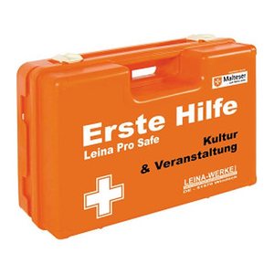 LEINA-WERKE Erste-Hilfe-Koffer Pro Safe Kultur & Veranstaltung DIN 13157 + Erweiterung orange