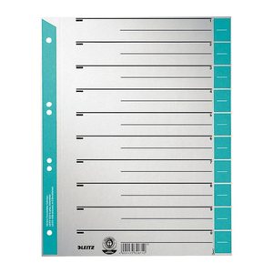 LEITZ Trennblätter 1652 DIN A4 1-0 hellblau, 230 g/qm, 100 St.