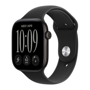 Apple Watch 12 46 mm Aluminium schwarz (GPS) Sportarmband S/M  schwarz