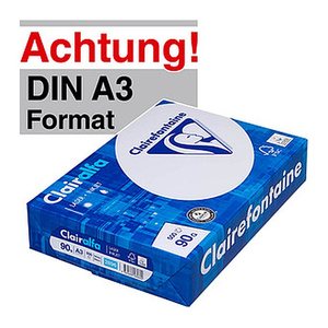 Clairefontaine Kopierpapier Clairalfa DIN A3 90 g/qm 500 Blatt
