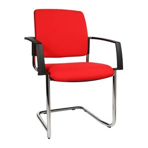 Topstar Besucherstühle BtoB 20 BB390A G21 rot Stoff, 2 St.