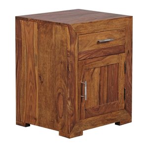 WOHNLING Nachttisch rechteckig Massivholz sheesham 50,0 x 40,0 x 60,0 cm, 1 St.