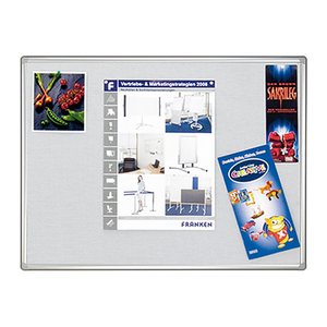 FRANKEN Pinnwand PRO 120,0 x 90,0 cm Textil grau
