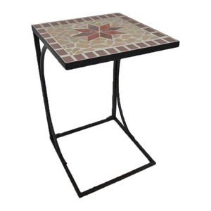 Garden Pleasure Gartentisch AMARILLO braun, ocker, beige quadratisch 35,0 x 35,0 x 53,0 cm