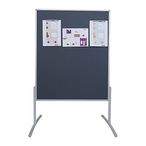 FRANKEN Moderationswand PRO 120,0 x 150,0 cm grau