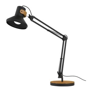 unilux BAYA BAMBOO LED Schreibtischlampe schwarz/bambus 12,6 W