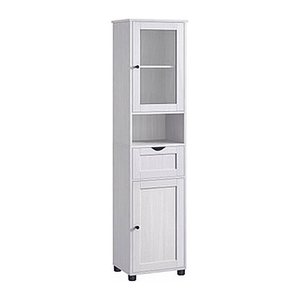 VASAGLE Badschrank weiß 40,0 x 30,0 x 165,0 cm