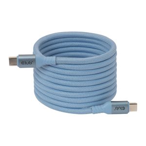 Club3D Lifestyle USB-C Magnetisches Kabel 240W 2m blau St/St