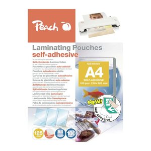 Peach Laminierfolien A4 (303x216mm), 125mic selbstklebend