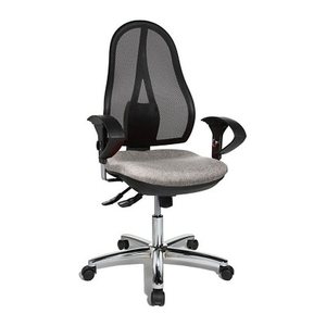 Topstar Bürostuhl Open Point SY Deluxe, OP290U G23 Stoff grau, Gestell chrom
