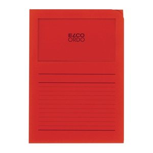 ELCO Sichthüllen Ordo classico DIN A4 rot glatt 120 g/qm, 100 St.