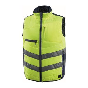 MASCOT® unisex Warnweste Grimsby gelb, schwarzblau Größe L