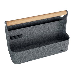LEITZ Schreibtisch-Organizer dunkelgrau Filz 2 Fächer 38,0 x 19,0 x 25,5 cm
