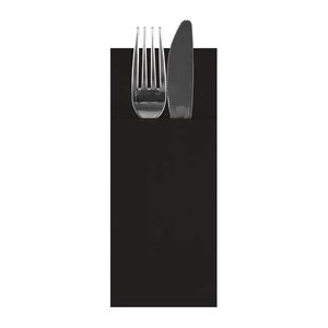 STARPAK Bestecktaschen Airlaid schwarz 8,5 x 20,0 cm, 480 St.