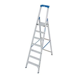 KRAUSE Stehleiter einseitig STABILO silber 7 Stufen, H: 250,0 cm