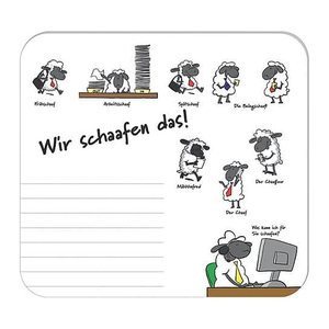 RNK-Verlag Mousepad-Notizblock weiß/grau Papier 24,0 x 22,0 cm, 30 Blatt
