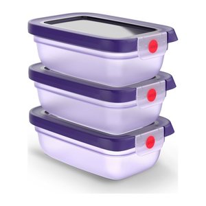 emsa Frischhaltedosen-Set ONECLICK violett 0,5 l, 3 St.
