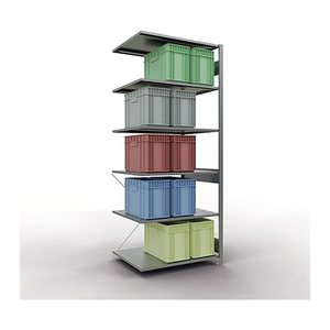 SCHULTE Anbau-Schwerlastregal MULTIplus 150 12586 silber 100,0 x 80,0 x 250,0 cm