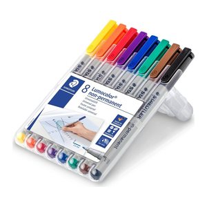 STAEDTLER Lumocolor Folienstifte-Set farbsortiert non-permanent, 8 St.