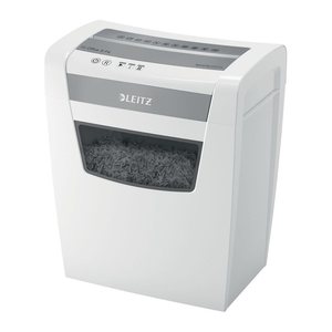 AKTION: LEITZ IQ Office S Aktenvernichter mit Partikelschnitt P-4, 4 x 28 mm, bis 12 Blatt, weiß mit 15 Euro CashBack