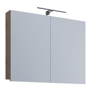 VCM my bath Spiegel mit Beleuchtung VCB 1 914882 sonoma-eiche 80,0 x 12,0 x 59,2 cm