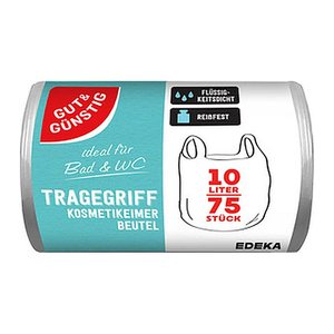 GUT&GÜNSTIG Kosmetikbeutel 10,0 l transparent, 75 St.
