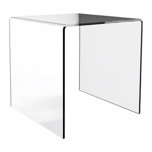 fm STATUS Beistelltisch quadratisch Kunststoff transparent 50,0 x 50,0 x 50,0 cm, 1 St.