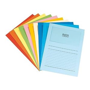 ELCO Sichthüllen Ordo classico DIN A4 farbsortiert glatt 120 g/qm, 100 St.