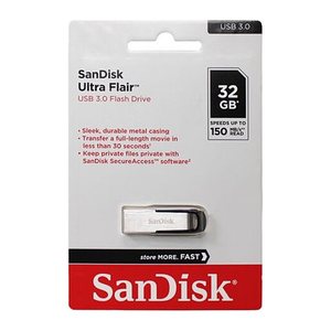 SanDisk USB-Stick Ultra Flair silber, schwarz 32 GB, 1 St.