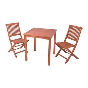 Garden Pleasure Sitzgruppe ANGWIN/PITTSBURGH, natur Holz, 3-teilig