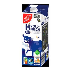 GUT&GÜNSTIG H-Vollmilch Milch 3,5 % 12x 1,0 l