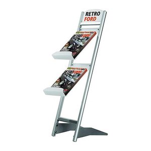 update displays Prospektständer Rapid silber DIN A4 2 Fächer 26,5 x 35,0 x 100,0 cm, 1 St.
