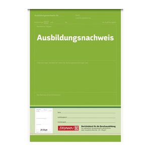 BRUNNEN Ausbildungsnachweis, wöchentliche/monatliche Eintragungen Formularbuch, 1 Block