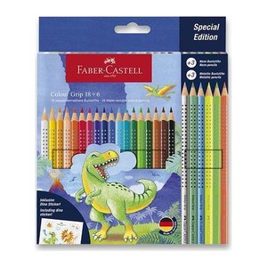 FABER-CASTELL Colour Grip Buntstifte farbsortiert, 24 St.