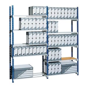 PAPERFLOW Anbau-Schwerlastregal RangEco 524S blau 125,0 x 40,0 x 200,0 cm