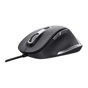 Trust Fyda Comfort Eco Maus ergonomisch kabelgebunden schwarz, silber