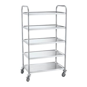 Servierwagen silber 84,5 x 52,5 x 156,0 cm