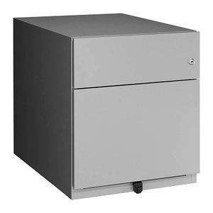 BISLEY Note Rollcontainer silber 2 Auszüge 42,0 x 56,5 x 49,5 cm