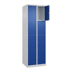 CP Schließfachschrank Classic Plus enzianblau, lichtgrau 080000-204 S10003, 8 Schließfächer 60,0 x 50,0 x 185,0 cm