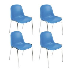 Nowy Styl Schalenstühle Beta H.BLAU K09 blau Kunststoff, 4 St.
