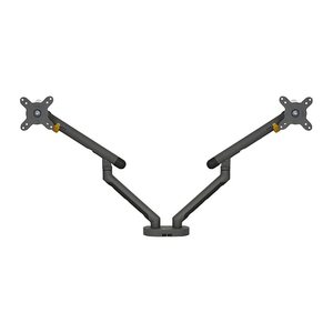 BAKKER ELKHUIZEN Monitor-Halterung BE Flexible Dual BNEBFDDG dunkelgrau für 2 Monitore, Tischklemme